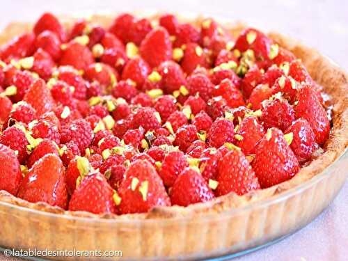 TARTE AUX FRAISES sans farine, sans lait, avec ou sans sucre, avec ou ou sans œuf