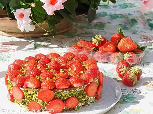 GATEAU MAGIQUE PISTACHE FRAISE sans gluten, sans lait ou sans lactose, sans sucre, avec ou sans œuf