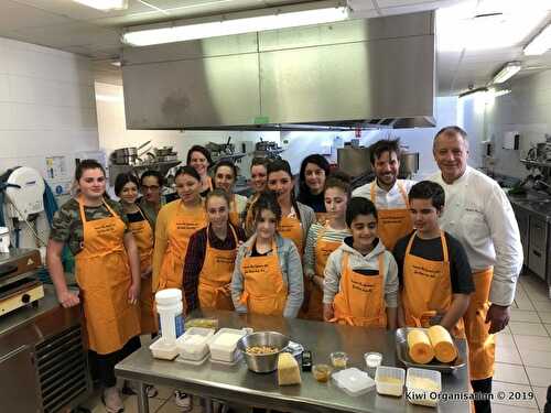 Atelier culinaire organisé par l'association Kiwi avec les Chefs Patrick Henriroux et Grégory Cuilleron