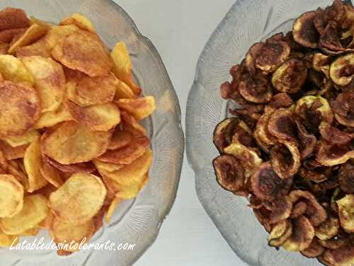 CHIPS DE POMMES DE TERRE ET COURGETTES sans gluten