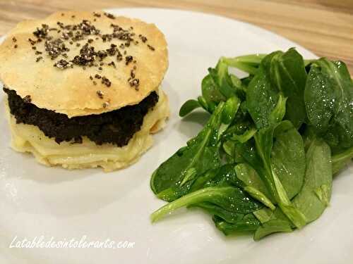 FEUILLETÉ DE BOUDIN NOIR BIO AUX POMMES sans gluten ni lait ni œuf