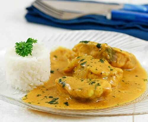 LOTTE AU CURRY sans gluten ni lait