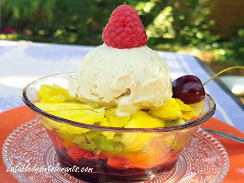 PANIER DE FRUITS FRAIS GLACE BANANE sans gluten ni lait, avec ou sans sucre, sans œuf