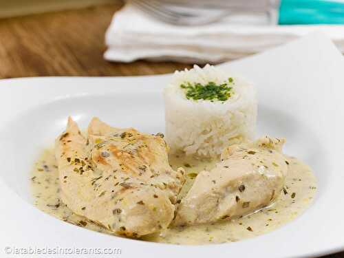 POULET À L'ESTRAGON sans gluten ni lait