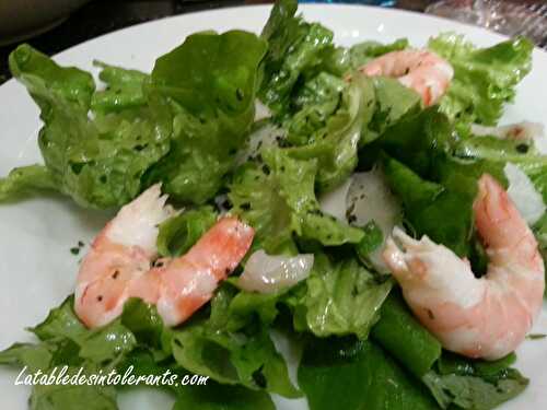 SALADE AUX TOPINAMBOURS ET AUX CREVETTES