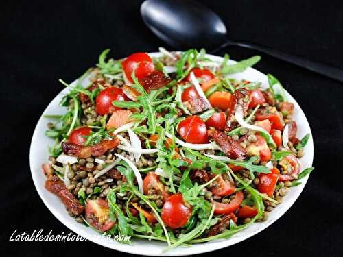 SALADE DE LENTILLES VERTES DU PUY sans gluten, avec ou sans levure