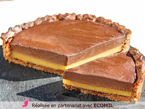 TARTE VEGAN CHOCOLAT ORANGE sans gluten, avec ou sans sucre