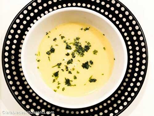 VELOUTÉ DE POIS CHICHES AUX ENDIVES sans gluten ni lait