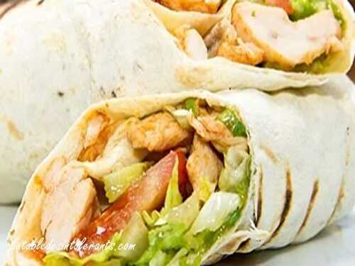 WRAPS POULET AVOCAT SAUCE CURRY sans gluten, sans lait, sans sucre