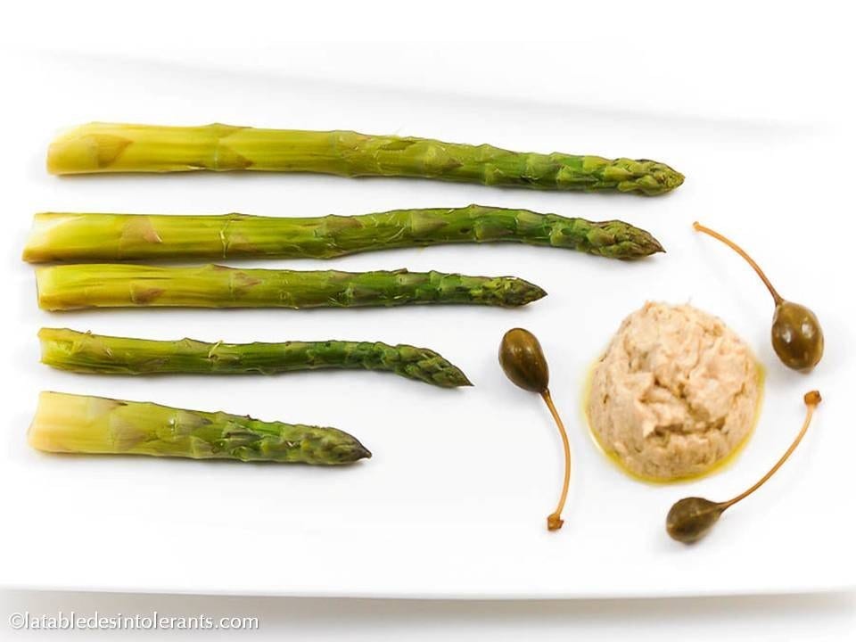 ASPERGES SAUCE AU THON sans gluten ni lait ni lactose