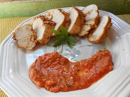 Blancs de poulet sauce pesto tomates