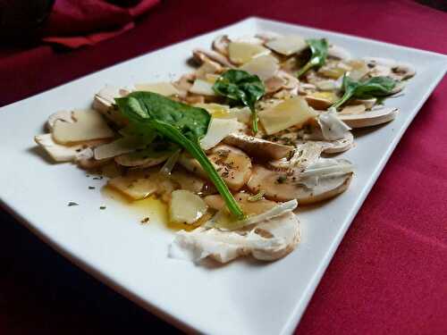 Carpaccio de champignon de Paris