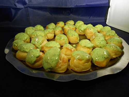 Choux truite fumée, wasabi