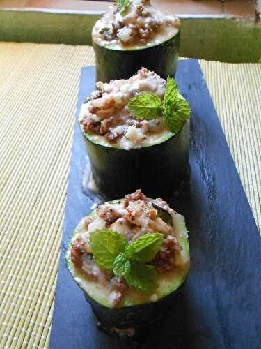 Courgettes farcies aux saveurs grecques