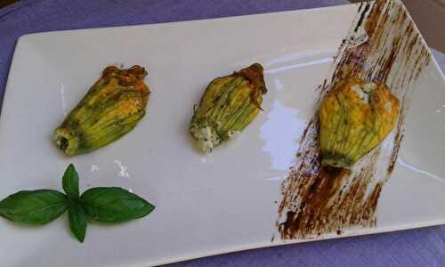 Fleurs de courgettes farcies