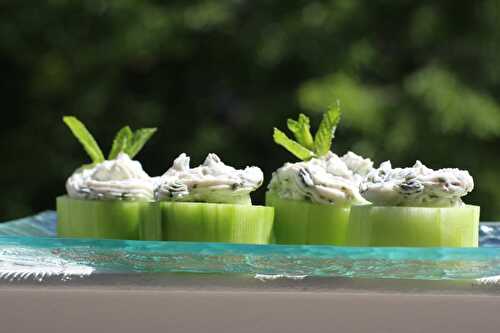 Fraîcheur de concombre au chèvre et à la menthe