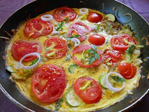 Frittata courgettes et tomates