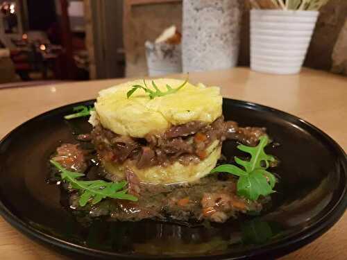 Parmentier de canard et polenta à la figue