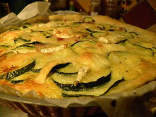 Quiche chèvre, courgettes et lardons