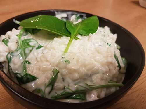 Risotto épinard et chèvre frais