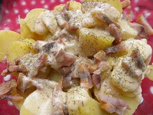 Salade de pommes de terre et hareng fumé