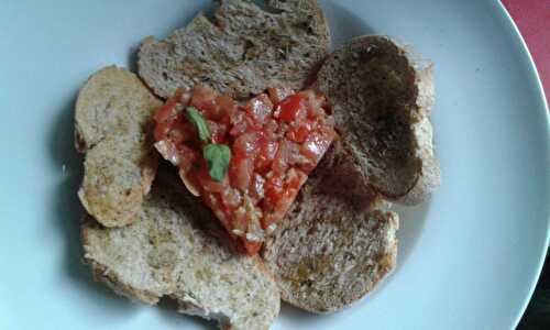 Tartare de tomates aux épices grecques