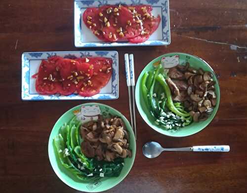 Assiette coréenne et chinoise dans vaisselle japonaise ^_^