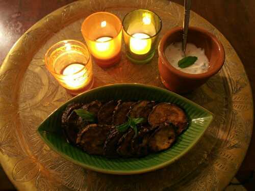 Aubergines frites épicées