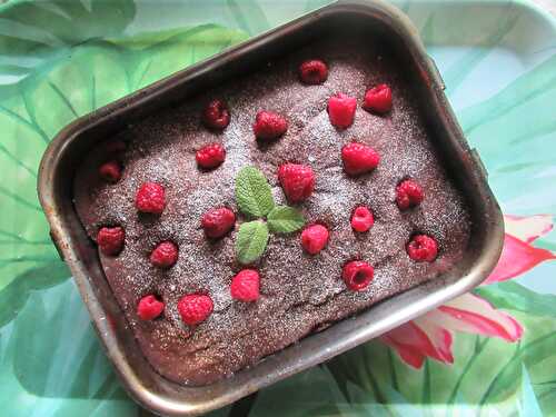 Brownie aux framboises