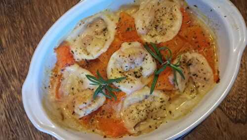 Citrouille gratinée à la mozzarella et aux herbes