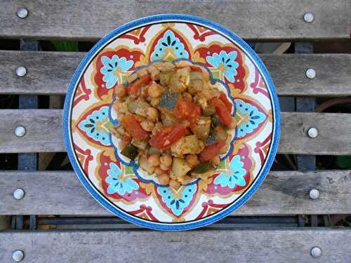 Courgettes et pois chiches à l'orientale