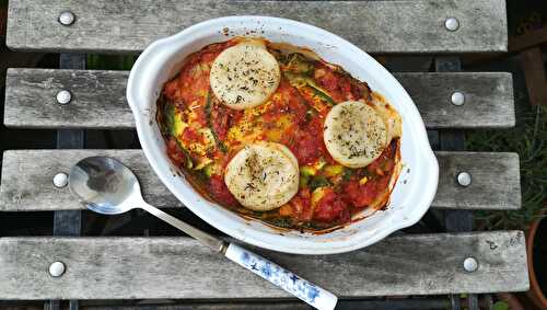 Courgettes gratinées tomate - mozzarella