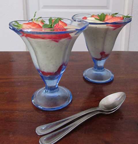 Crème pâtissière vanille - banane et fraises