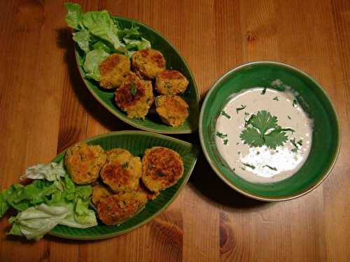 Croquettes de pois chiches carotte-cumin-coriandre