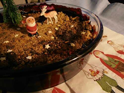 Crumble de Noël aux myrtilles, à l'orange et aux épices