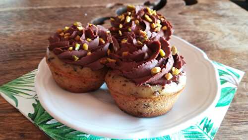 Cupcakes pistache - chocolat