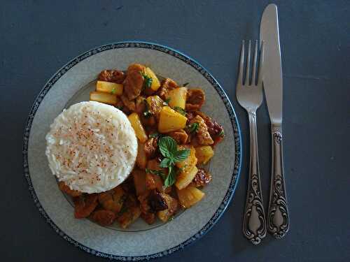 Curry ananas et fake poulet