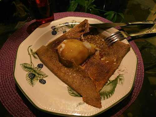 Galette bretonne poire-crème-caramel