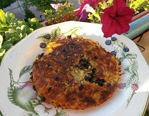 Galette de pommes de terre aux cèpes