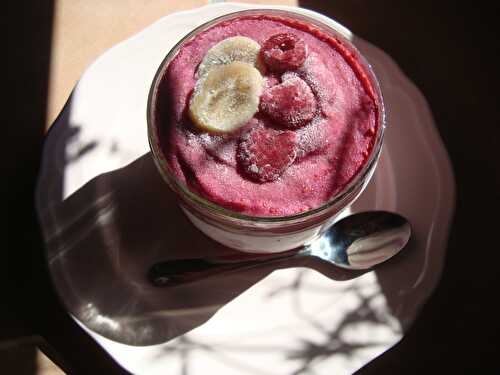 Glace framboise - banane