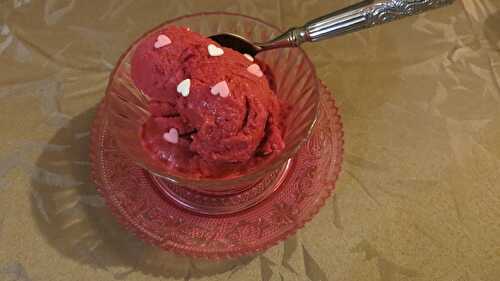 Glace framboise (yaourt) cardamome (sans sorbetière!!)