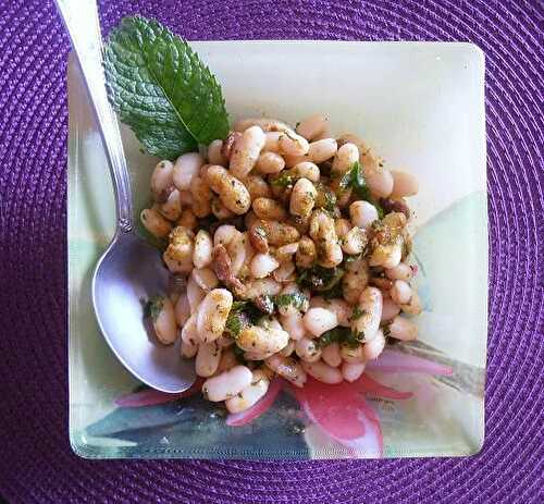 Haricots blancs en salade, à l'indienne