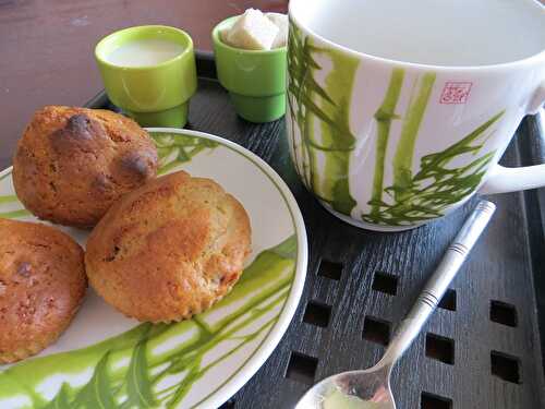 Muffins banane, pain d'épice, noisette