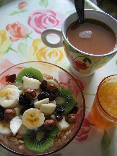 Petit déjeuner fruité