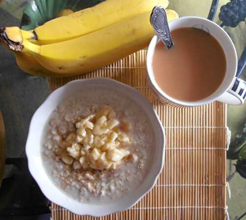 Porridge banane - sirop d'érable