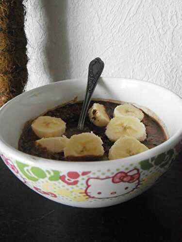 Porridge chocolat cannelle banane