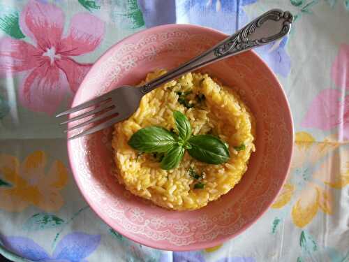 Riz à la citrouille et au basilic