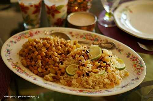 Riz aux épices & curry de pois chiches