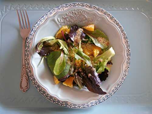Salade d'orange et de jeunes pousses - La Valkyrie Végétarienne