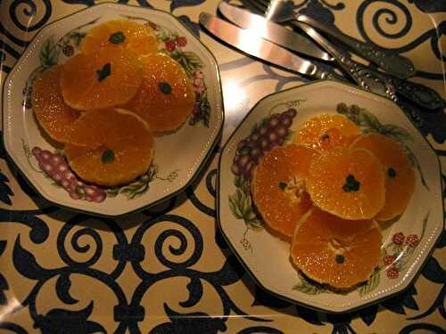 Salade d'orange parfumée